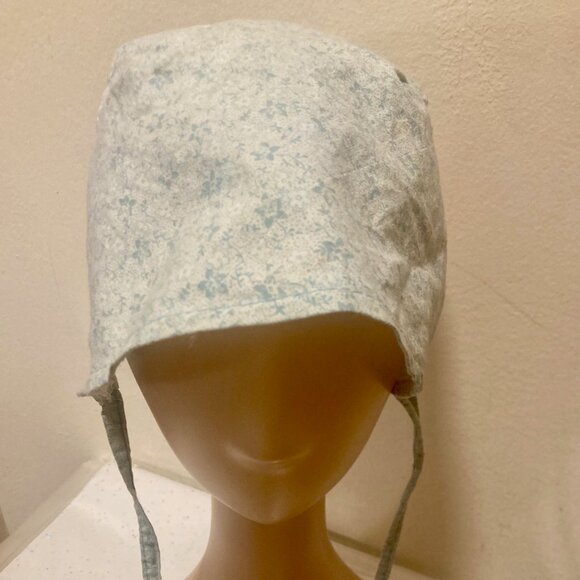 Kerchief Headscarf Blue Flowers Cottagecore Boho Festival - Picture 2 of 9